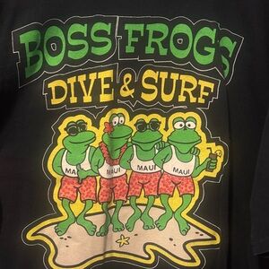 Hanes Black T-Shirt with Frog Graphic